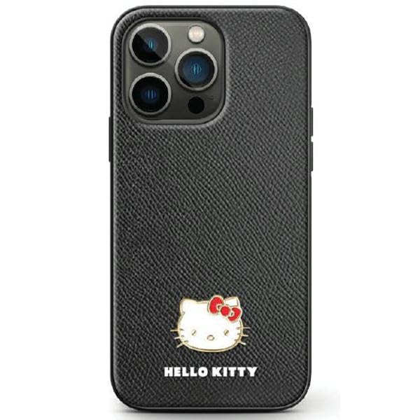 CG MOBILE Hello Kitty HKHCZF5PGHDLMK Coque Rigide pour Z Flip5 F731 Logo en Métal Noir Tête de Kitty