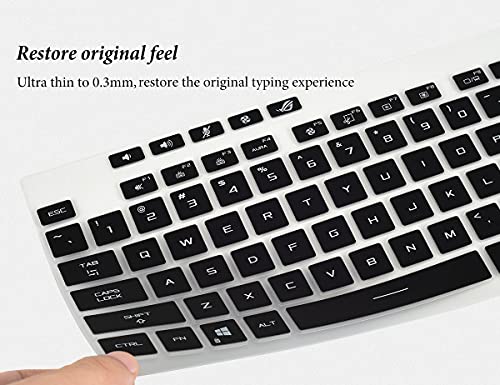 Image of Keyboard Cover Skin for 2021 New ASUS ROG Strix G15 Gaming Laptop G513QR G513QR-ES96, 15.6 inch ASUS ROG Strix G15 G513 G533 G533ZX-XS96 /AS94 Keyboard Skin[Not Fit for 2020 ASUS ROG Strix G15]-Black