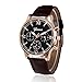 Produktbild Altsommer Armbanduhr mit Datumsanzeige,Wechselbarem Lederarmband, Unisex Armbanduhr Damen Uhr Herren Watch, Leder-Armband mit 22cm Bandlänge für Damen Herren,Braun,Schwarz (Braun)