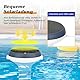 UIUZMAR Intelligenter pH und Chlor Messgerät Poolmonitor, 7-in-1 pH Salz EC TDS freies Chlor ORP und Thermometer für Schwimmbad, Schwimmender Solarbetriebener Chlormonitor für Whirlpool
