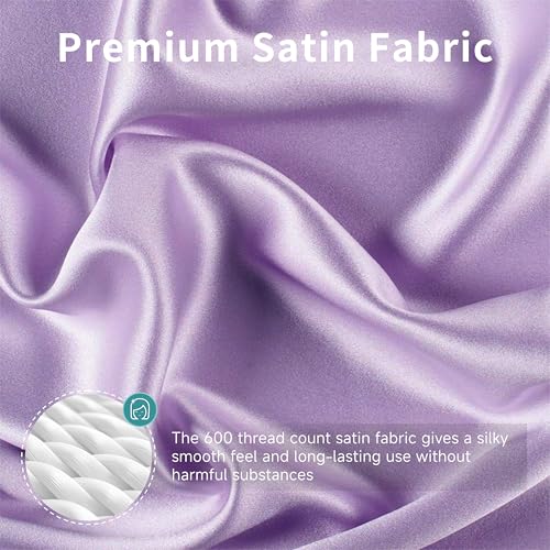 Image of Satin Bassinet Sheet, Great for Baby Hair, Soft Silk Feeling Sheet for Rectangle Cradle Bassinet Mattress Pad, for Girls Gift Newborn and Infant(Purple)