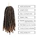 4pcs Spring Twist Crochet Braiding Hair 8 inches Ombre Nubian Twist Braiding Hair Bomb Twist Hair Synthetic Crochet Hair Extensions #T1B/27