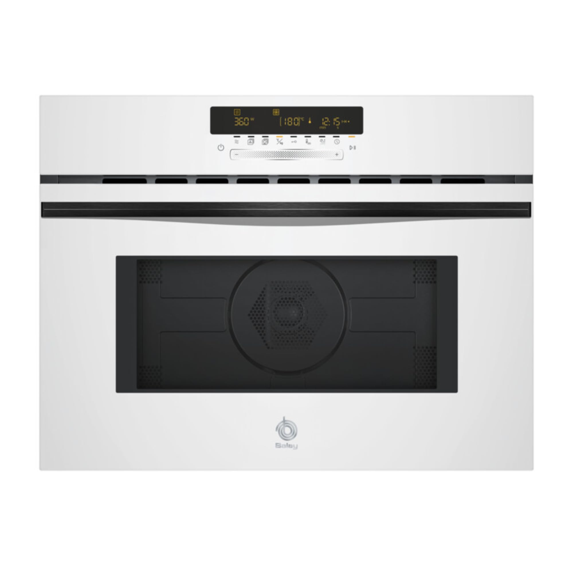 Balay - Microondas multifunción con horno, alto 45 cm, Aqualisis, Control táctil, 15 recetas, Grill, Cristal Blanco, 3CW5179B3