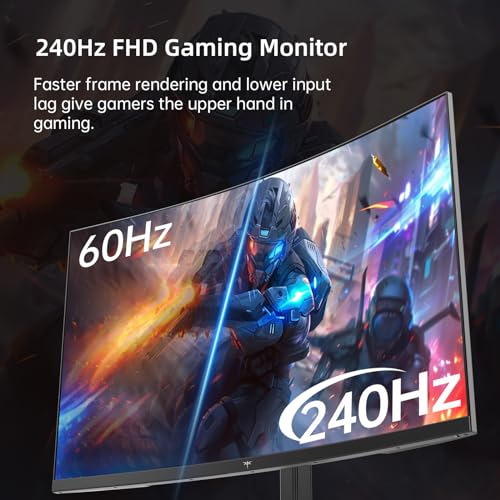 undefined KTC 32 Inch 240Hz Curved Gaming Monitor, FHD 1080P 1500R HDR Gaming PC Monitor, FreeSync, Ultra-Fast 1ms Monitor for Gamer, 3500:1 Contrast, HDMI 2.0 x 2, DisplayPort 1.4 & USB 2.0, H32S17F の商品画像 1