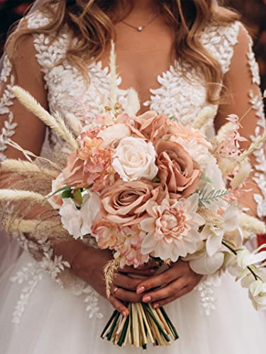 Jpsor Artificial Wedding Flowers Box Set Fake Roses Combo For Diy Floral Arrangements Wedding Bouquets Centerpieces Home Decorations (Nude Color) #TOP3