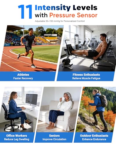 RNATFLU Air Compression Leg Massager with Heat for Circulation, Pain Relief — view 4