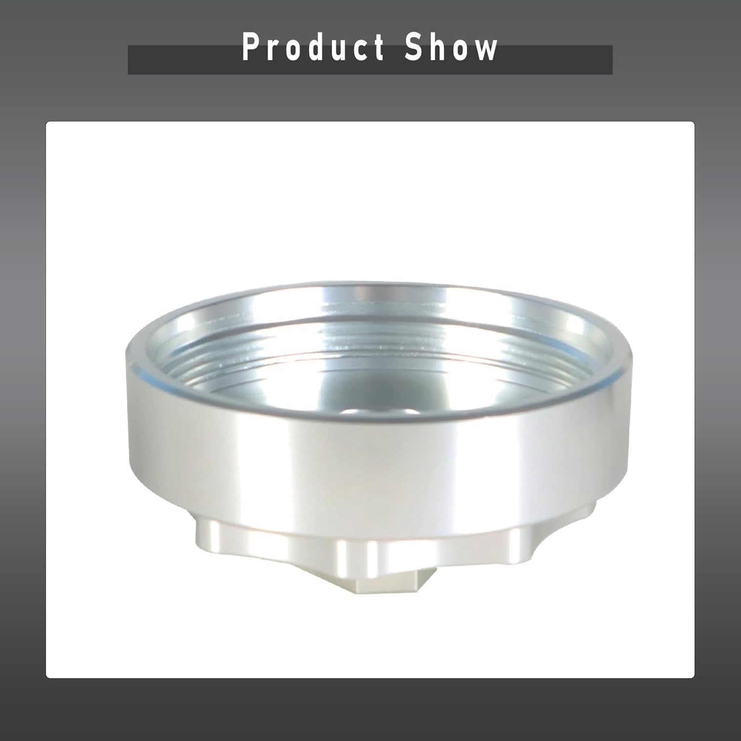 Silver Billet Aluminum Fuel Filter Canister Housing Cover Cap Relacement for Ram 2500 3500 4500 5500 6.7L 2010-2019 Relacement for Cummins Truck Diesel Engine 68065612AA