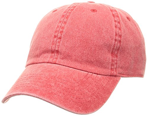 [j[nb^] PIGMENT DYED COTTON BASEBALL CAPS RED US F (FREE TCY) [sAi]