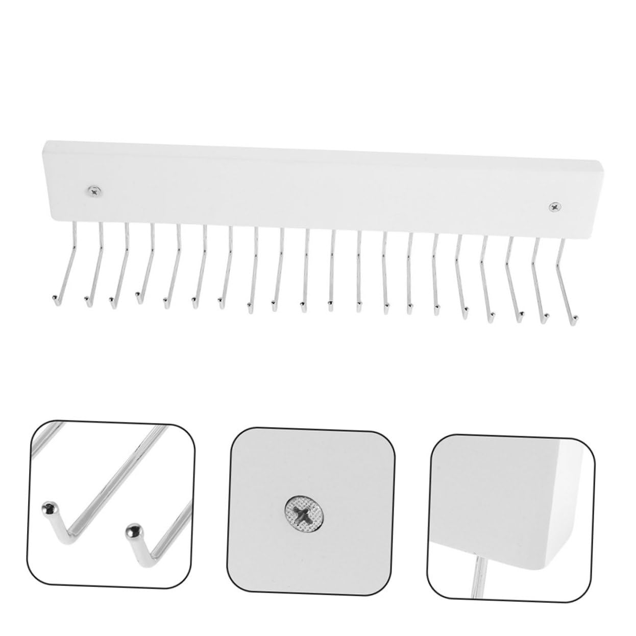 GLEAVI Organizador de Cinturones y Corbatas Giratorio de 180° para Armario, con Ganchos Multipropósito de Madera E Hierro, 2 Piezas para Entrada o Closet