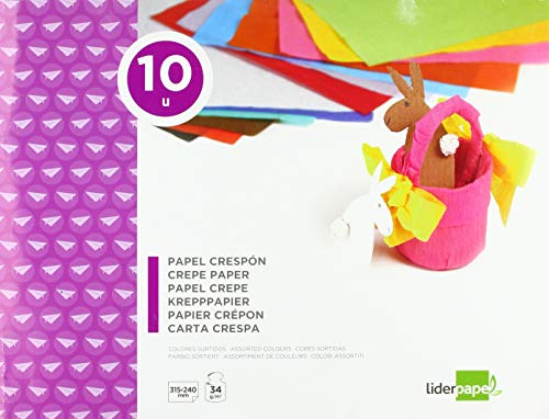 Liderpapel TM07 - Papel Crespon, Bloc trabajos manuales, 240 x 315 mm.