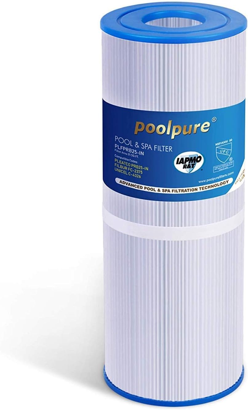 POOLPURE Spa Filters for Hot Tub replacement for Unicel C-4326, Filbur FC-2375, Pleatco PRB251N (invoice available)
