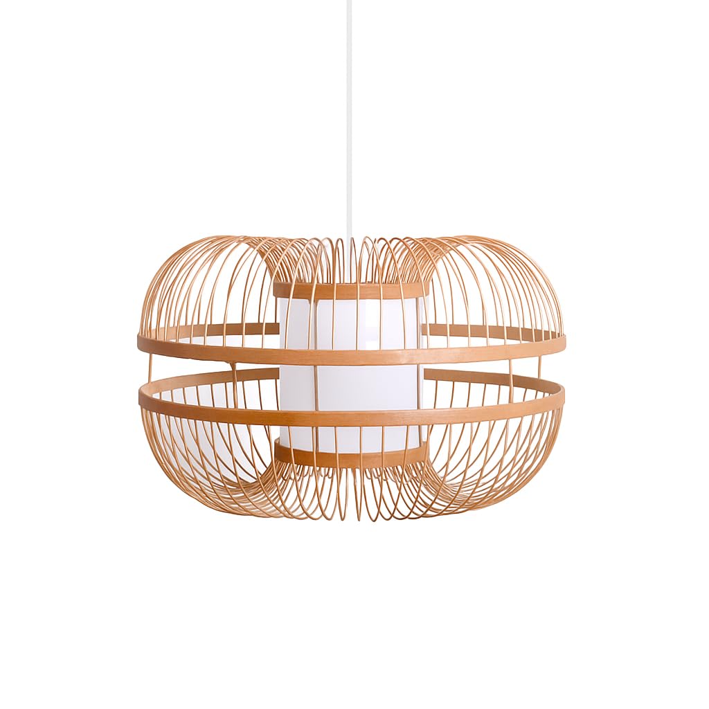 B·LED BARCELONA LED - Lámpara colgante japonesa de bambú KAIZEN
