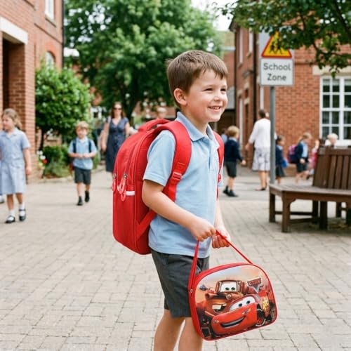 Image of Stylbase Waterproof School Bag with lunch bag combo for Boys and Girls Kids Bag with tiffin cover - Backpack Bag for Travelling for 5-7 Years 15 Inches