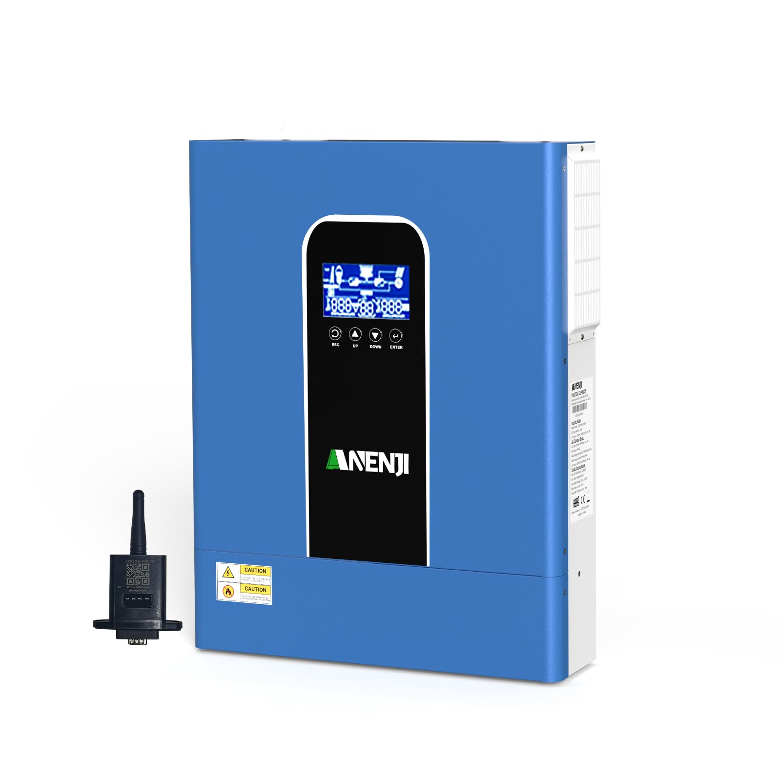 Inverter ibrido 11000 W, 48 V, funziona senza batteria, funzione parallela, max PV 500 Vdc, inverter sinus puro 230 V, regolatore MPPT 120 A, per batterie al litio