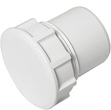FLOPLAST Solvent White 40mm (43mm) Waste Access Plug - Bag of 2