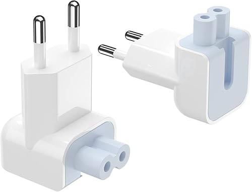 Miniatura 2 de Adaptador de corriente alterna a Europa Wall Duck Head (1 paquete), adaptador de carga estándar UE enchufe de cabeza de pato para MacBook ProMacBook