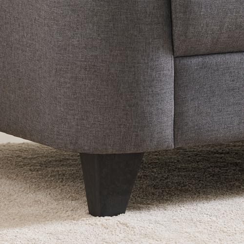 Image of Home Centre | Helios Phantom | Fabric|Solid Wood | 3 Seater Sofas | Grey | 1 Year Warranty