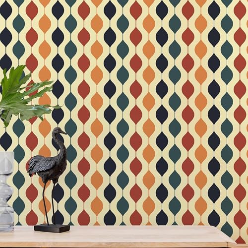 Image of Premium Dark Botanical Floral Wall Stickers for Home - 45x500cm Black Wallpaper with Bright Tropical Leaves - Waterproof PVC Self-Adhesive Vinyl Roll for Bedroom (Multi Colour)