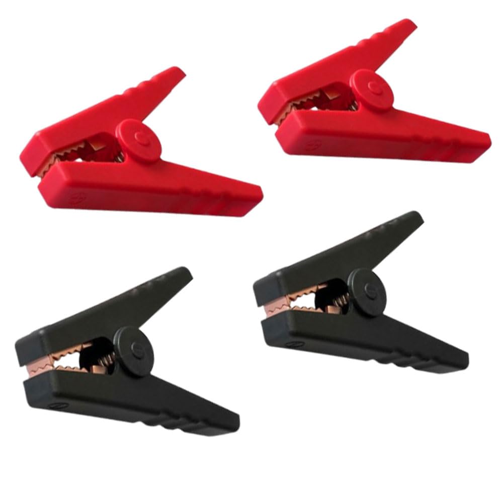100A Heavy Duty Pure Copper Crocodile Clamps Alligator Clips Car Booster Cable Clips Car Battery Alligator Clips for Cars Trucks Ships (4)