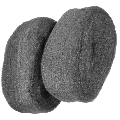 MKGAIN Laine d'acier Fil d'acier réutilisable, 5 pièces, Laine de Fil de Polissage, Treillis métallique, Laine d'acier for Verre, Laine d'acier for Bois, Tissu de Laine Flexible Paille De Fer