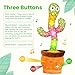Volume Adjustable Dancing Talking Cactus, Singing Repeating Recording Mimicking Cactus Baby Toys, Interactive Learning Tummy Time Toy for Toddler Boys Girls, Stocking Stuffers for Kids, for Grandkids