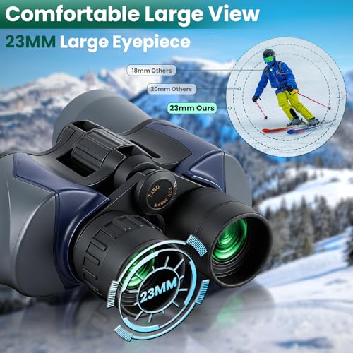 Binoculares 7x50 con alta potencia para adultos miniatura 4