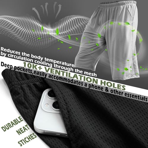 Mens Athletic Running Shorts 2 Pack Quick Dry with Pocket Gym Workout Shorts for Men Mesh Swim Trunks Board Pajama2