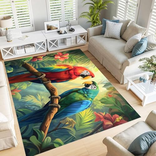 Tapis plantes tropicales lavable en machine et antidérapant - 2