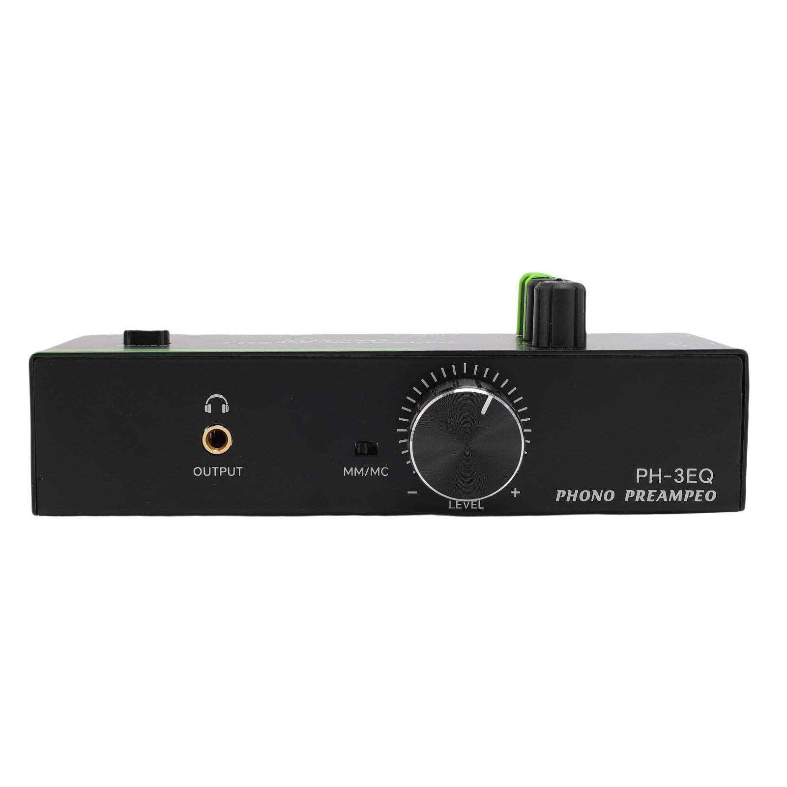 Gedourain Preamplificatore Fono MM MC Equalizzazione a 3 Bande a Basso Rumore per gli Appassionati di Dischi Custodia in Acciaio (Spina europea)