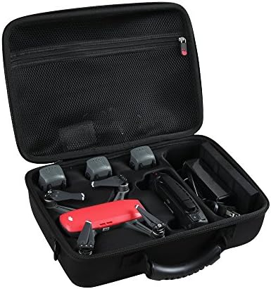 Hermitshell Hard EVA Travel Black Case Fits DJI Spark Palm Launch Intelligent Portable Mini Drone - Fits 3 Extra Batteries, Controller and Charger