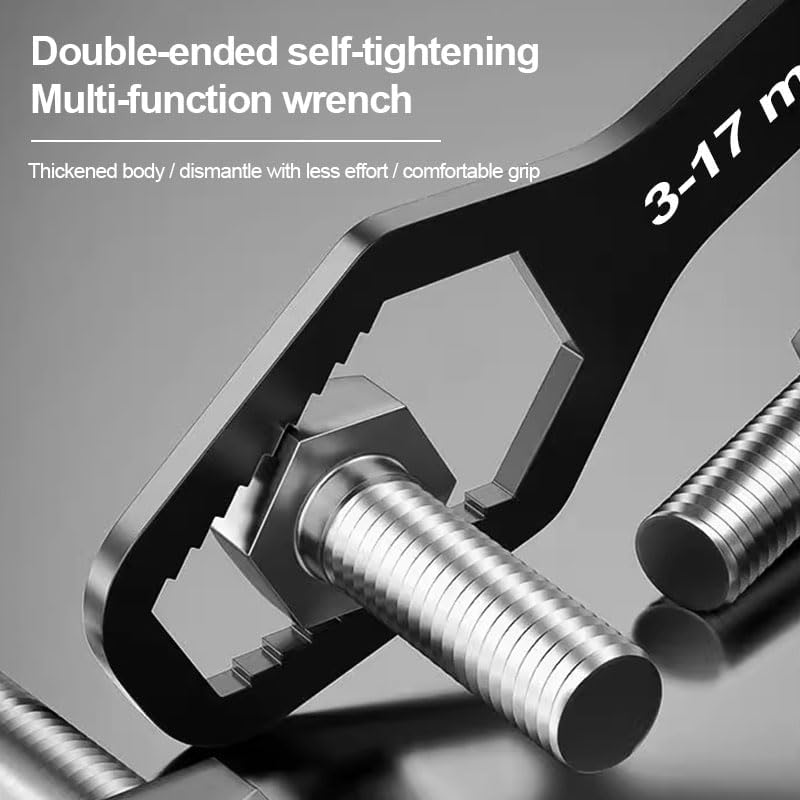 Miniatura 4 de Llave universal, llave Torx multifuncional de 0.118-0.669 in, herramienta de autoapriete de doble extremo para montar al aire libre o reparación de