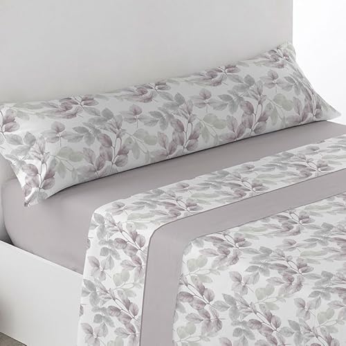 Rufino Díaz Juego Sábanas 3 Piezas Verano Tauste (Gris Pardo - 90 cm) - Taco Extra Suave - para una sensación acogedora y de Confort