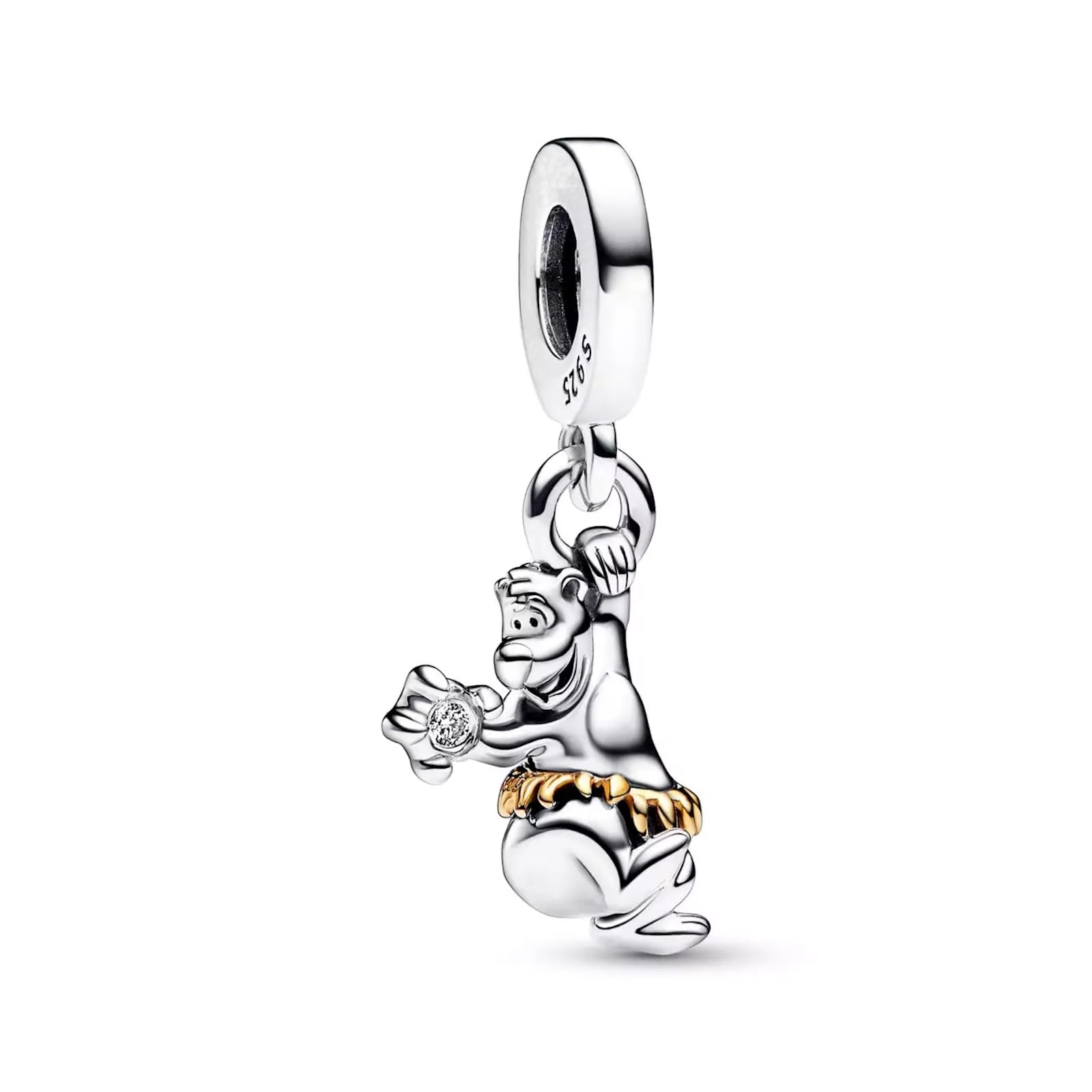 100th Anniversary Baloo Dangle Charm in Sterling Silver and Hallmarked S925, Compatible with all European style Charm Bracelets and Necklaces.