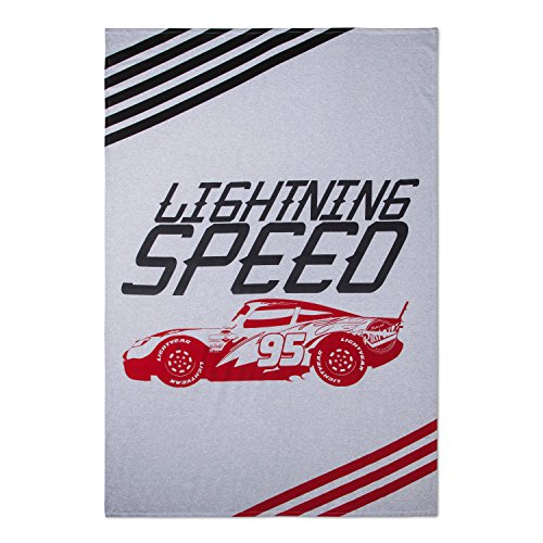 Disney Cars Lightning McQueen Lightning Speed Couverture de lit Blanc/gris