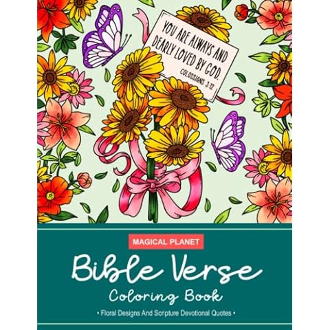 Bible Verse Coloring Book: An Inspirational Christian Coloring Book for Adults Relaxation with Stress Relieving Floral Designs and Scripture Devotional Quotes Cover