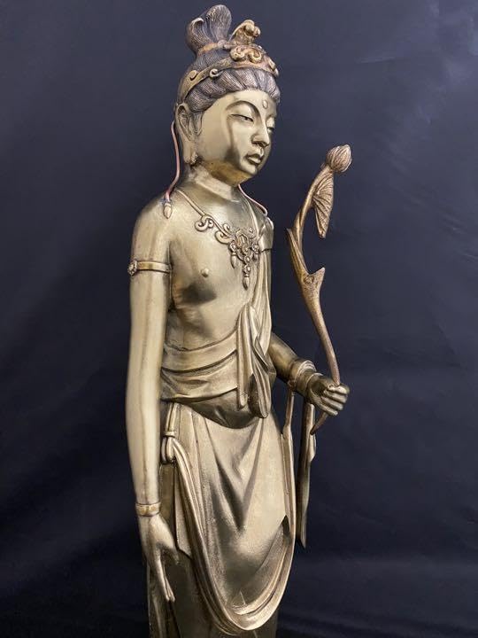高村光雲 大型 聖観音菩薩像 仏像 彫刻 置物 風水 開運 骨董