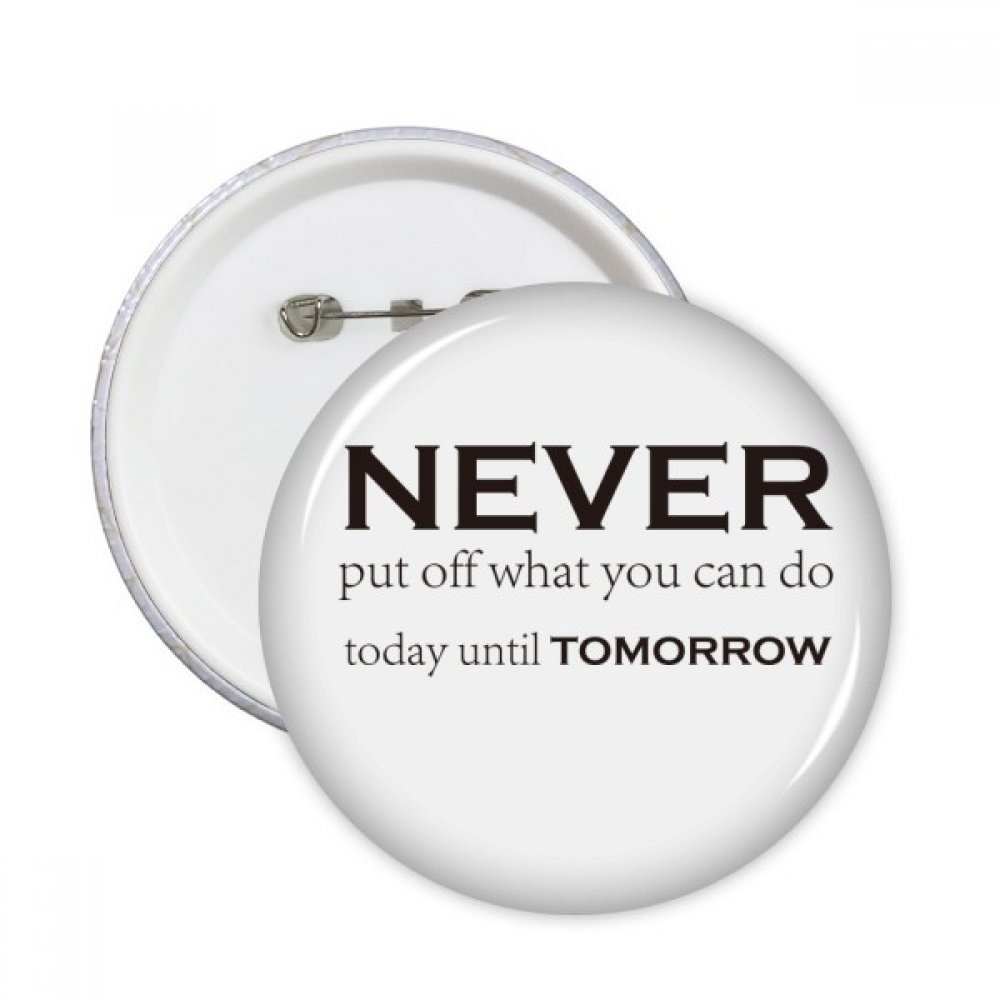 Badge Pins Demain bouton rond DIYthinker 5 pièces déco vêtement M