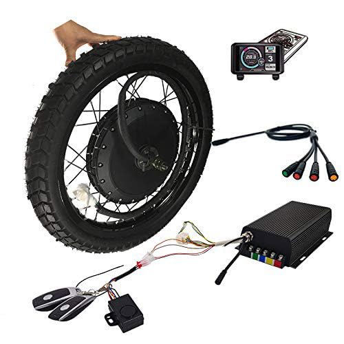 Alarm Lock !Sabvoton Waterproof Controller, 72v 8000w QS 273 electric bike hub motor conversion kit with TFT colorful display + Free Tires(21inch ）