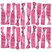 Hair Ties 20 Elastics Ponytail Holder Set No Crease Ribbon Bands (Pink)