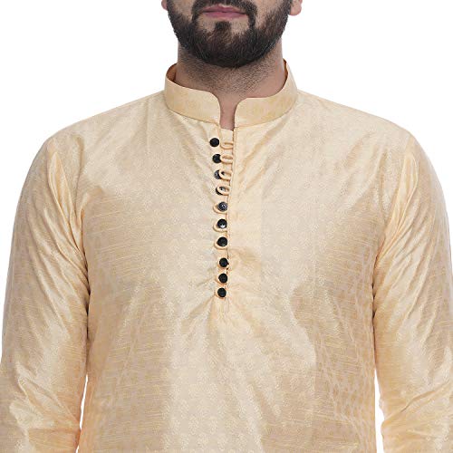 Image of Veera Paridhaan Men's Ethnic Jacquard Printed Long Straight Kurta