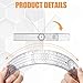 2PC Angle Measuring Tool, Plastic Goniometer 180 Degree Protractor Ruler for Office Architects Measuring Drawing Angle Woodworking Protractor Designers Tool