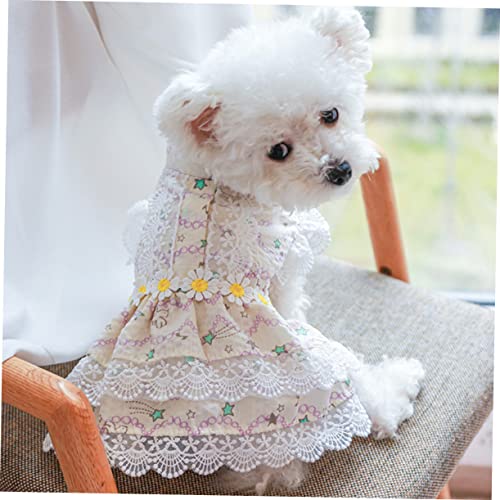 Abaodam vestido floral princesa suporte de saco de lixo sunga para cachorro roupas de meninas vestid