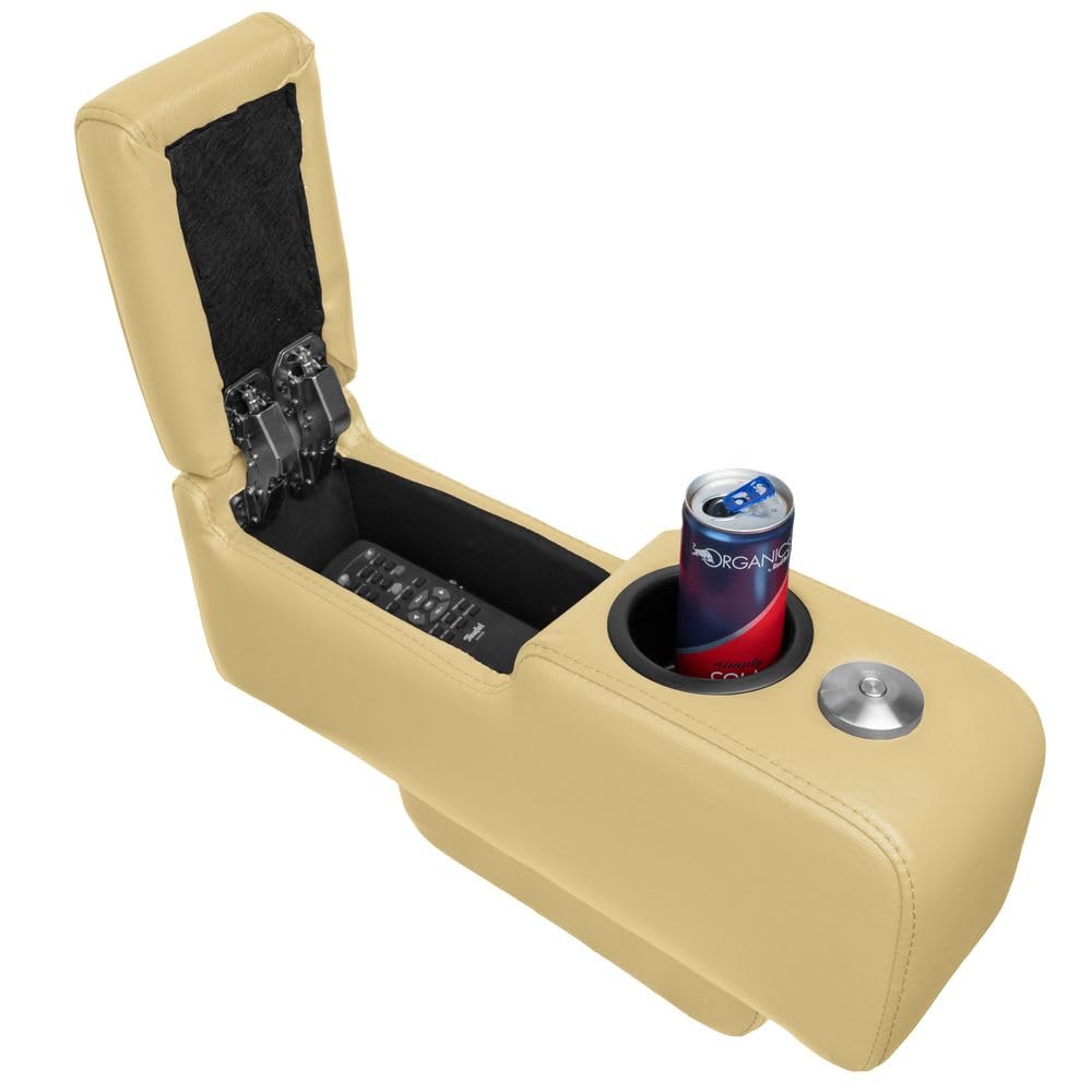 Mobile Armlehne für Loveseat - Leder beige