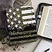 STUOARTE American Flag Camo Hunting Bible Cover Case for Women Men, PU Leather Bible Cover Bag with Pockets and Zipper for Standard and Large Size Study Bible