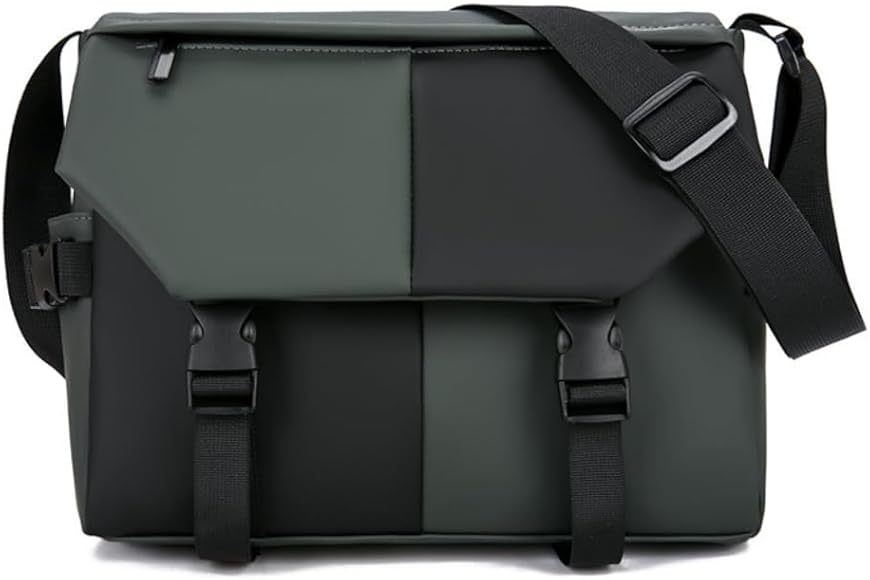 ベルギー製】メンズレザーメッセンジャーバッグ（防水撥水素材）、ほぼ新品