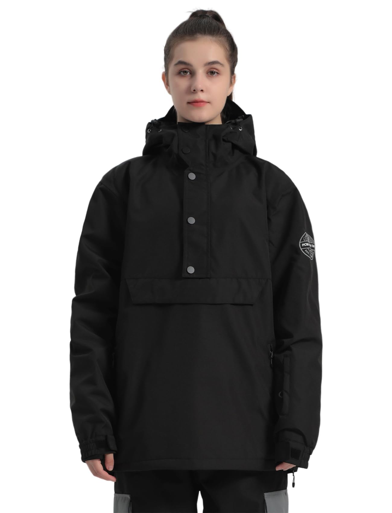 GSOU SNOW Damen Baggy Snowboardjacke, Wasserdichte Atmungsaktive Skijacke