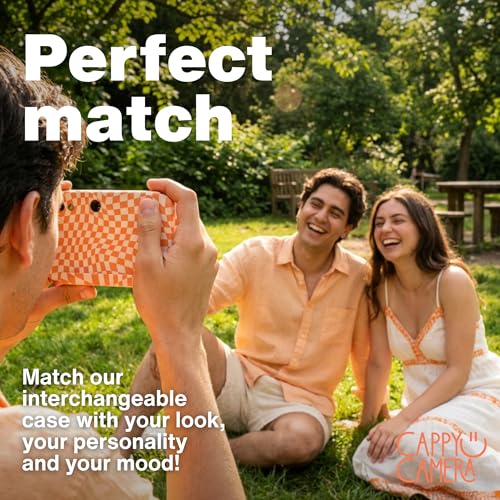 Funda protectora rígida estilo retro naranja para cámara miniatura 5