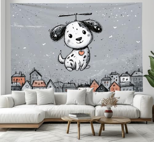 Tapiz de pared de 200 x 150 cm lavable y ligero para renovar la habitación con un mural animado