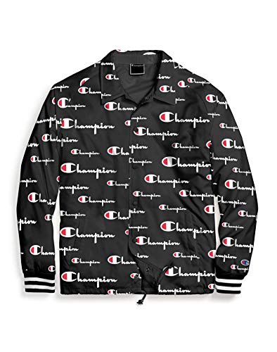 Champion Veste d'entraîneur en satin homme blouson coupe-vent léger