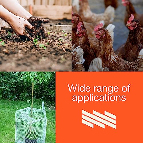 Maporch Durable 15.7" X10Ft White Plastic Chicken Wire Mesh Fence: Lightweight, Customizable Netting For Garden, Poultry, Crafts - Versatile Fencing Solution, Hexagonal Design #TOP6